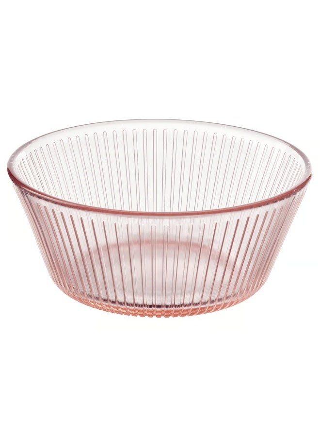 Bowl Stripe Pattern Pink  Diameter 12 cm Height 5 cm Volume 300 mL - Image 1