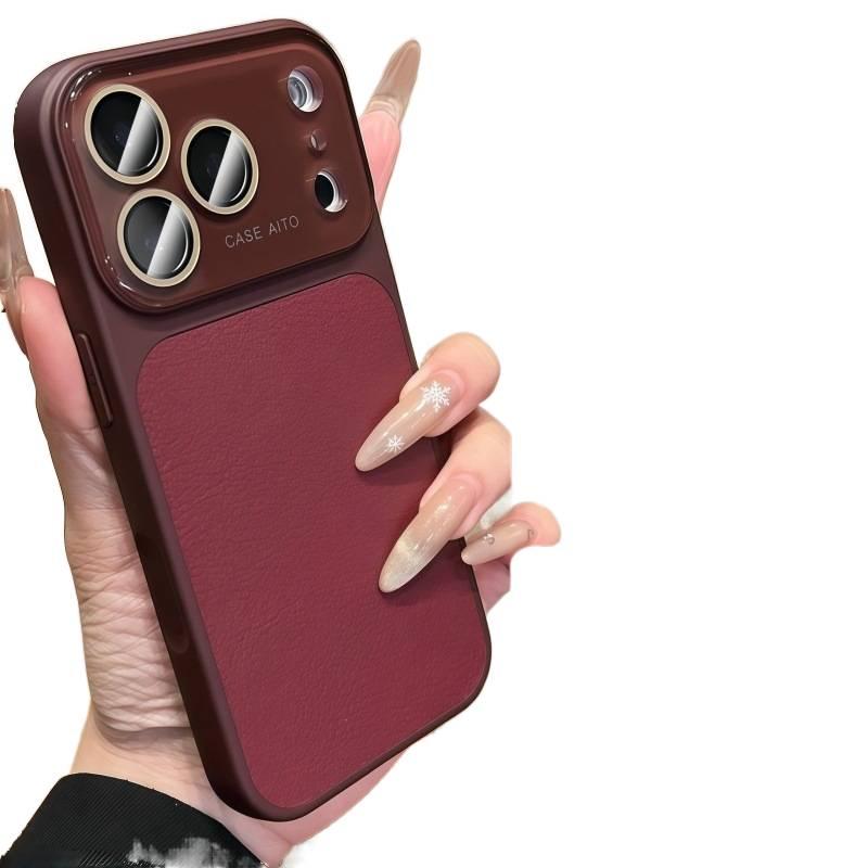 غطاء واقي | حماية من السقوط | ملمس جلد | أخضر | مقاوم للصدمات لـ iPhone 16 / 16 Plus / 16 Pro / 16 Pro Max - Image 2