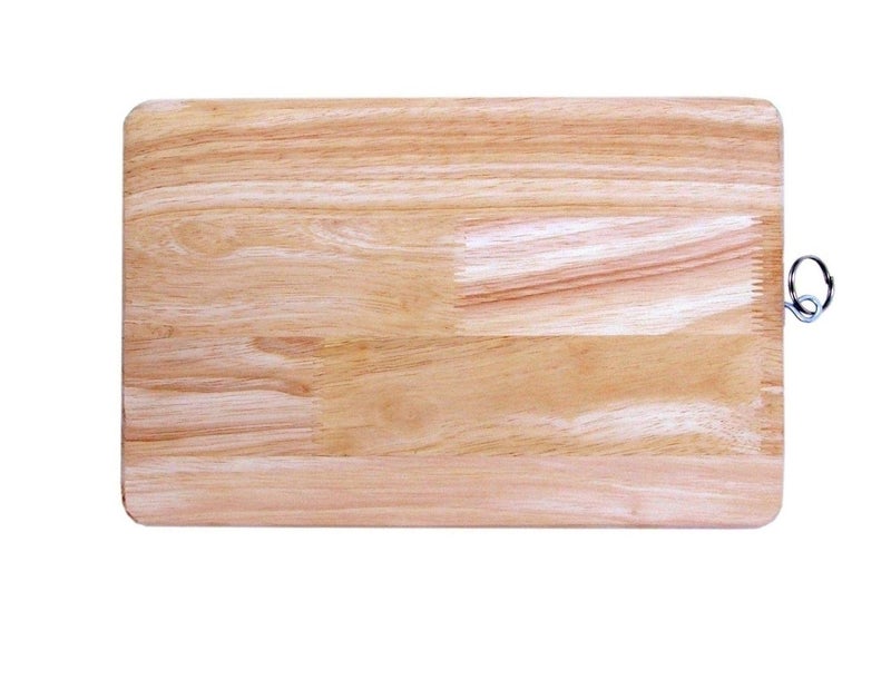 Xudo Xudo NonSlip Vegetable Cutting BoardVegetable Chopping Board With Hanging Ring 30 CM BIEGE Nonslip cutting board Wooden Cutting Board with Antibacterial Surface Professional Heavy Duty Durable Chopping Board with Finger Hole for Cutting and Chopping Vegetables Fruit Bread Meat Perfect Dual Tone Wood Serving Tray Board - Image 2