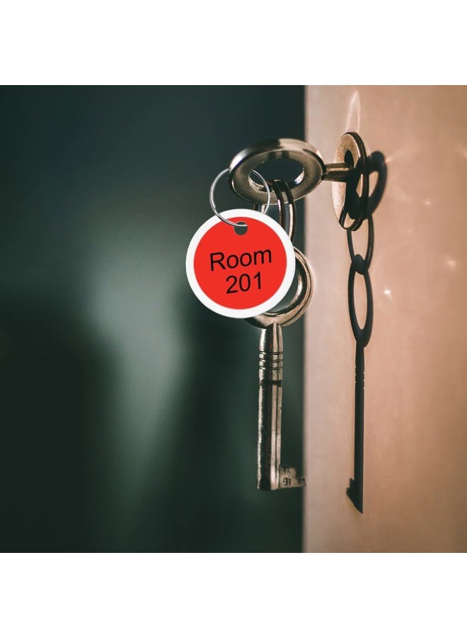 SAVITA 50pcs Metal Rim Key Tags, 1.22inch Round Paper Tags Blank Round Key Labels Key Identifiers Tags with Ring for Luggage Backpack DIY Car Keys and Door Keys (Mixed Color) - Image 5