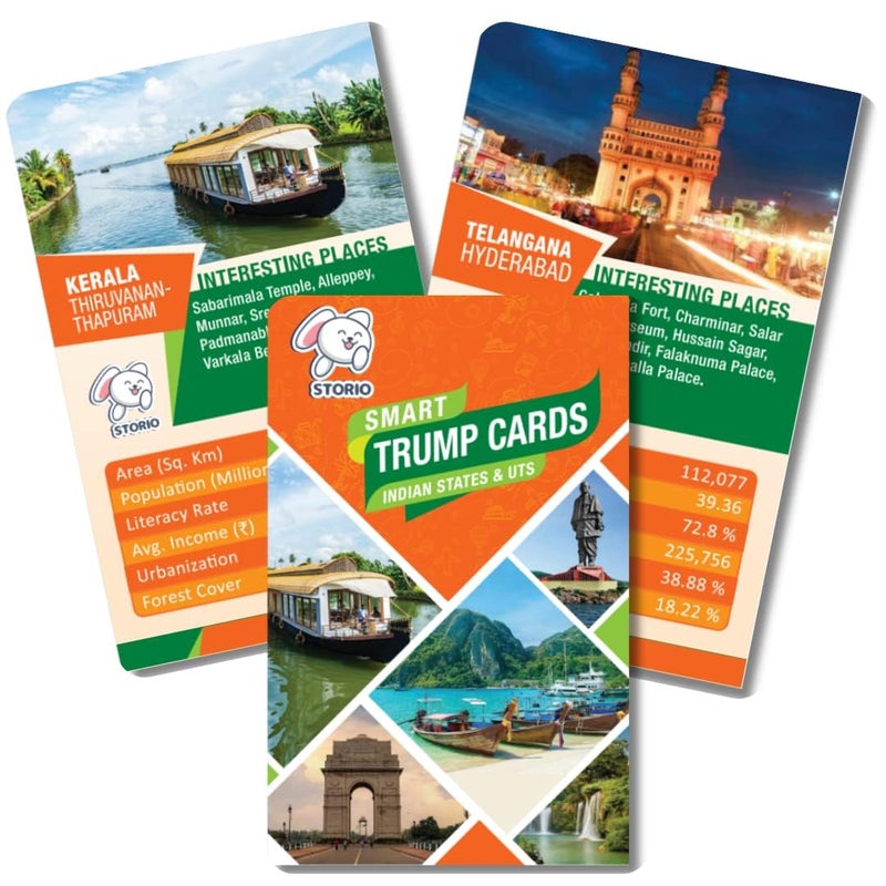 Storio ألغاز خريطة الهند من رغوة EVA للأطفال مع بطاقات حقائق ترامب للعب والتعلم والألعاب التعليمية - ألغاز بازل للأطفال من عمر 4-8 سنوات - هدية للأولاد والبنات من عمر 4 و 5 و 6 و 7 و 8 سنوات - Image 4