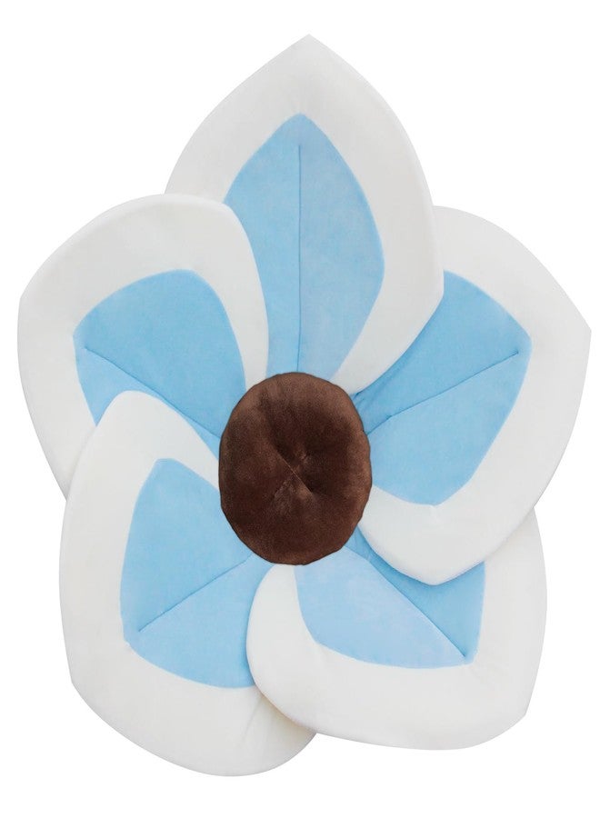 Sundee Baby Bath - Flower Baby Bath Pad Infant Bathtub Mat for Bathtub Tub Sink(Blue White) - Image 1