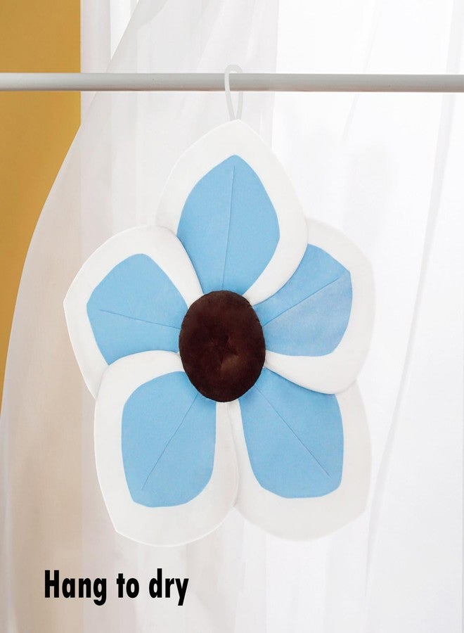Sundee Baby Bath - Flower Baby Bath Pad Infant Bathtub Mat for Bathtub Tub Sink(Blue White) - Image 5