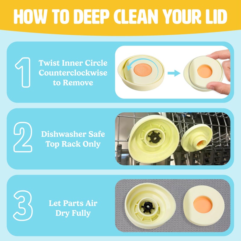 Tasty 12oz Insulated Stainless Steel Push Mug, Leak-Proof Lid with One-Hand Open/Close Button, Travel Coffee Cup, Double Wall Vacuum Flask, Aqua Blue - Image 5