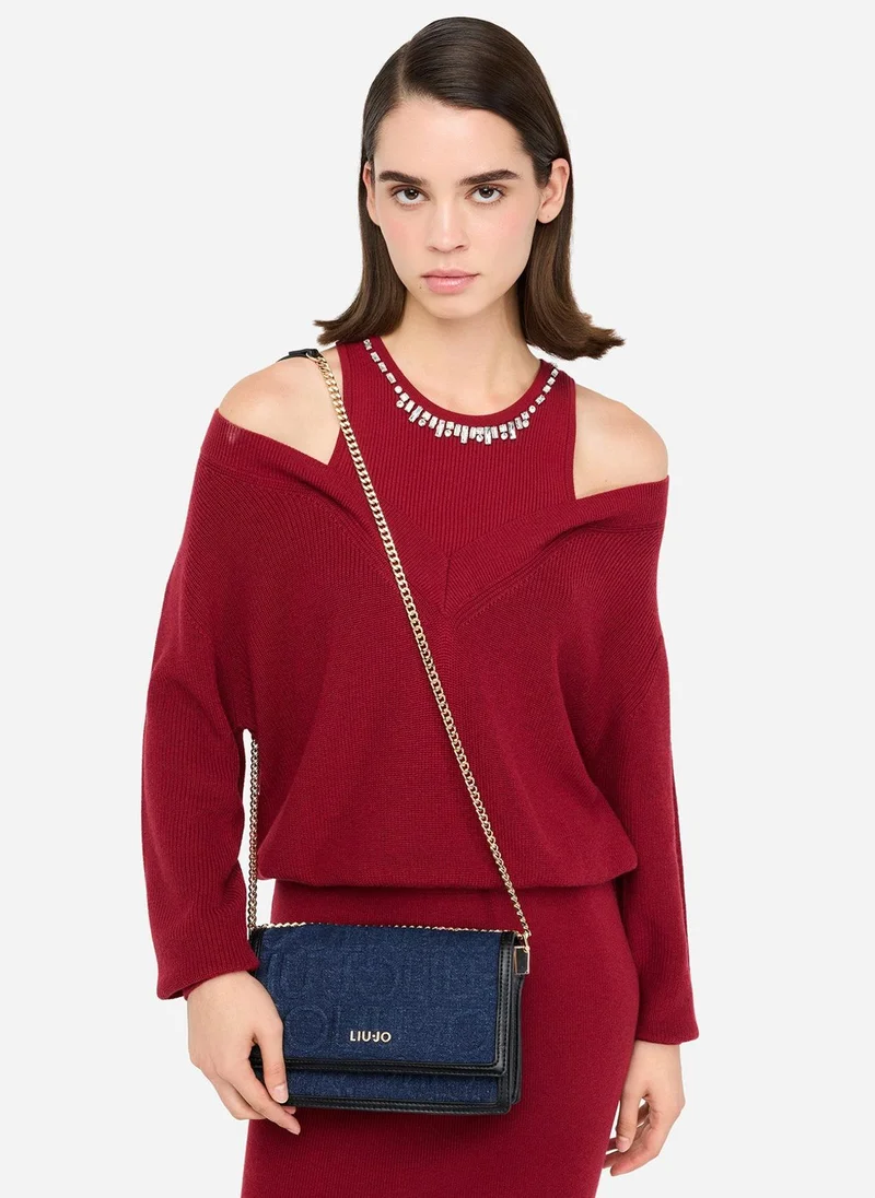 ليو جو حقيبة كروس بودي صغيرة من الدنيم