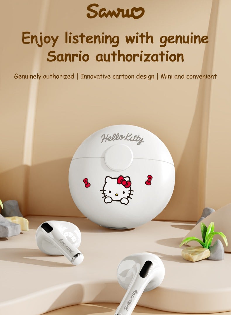Sanrio YP-19 Wireless Bluetooth Headphones-Hello Kitty White - Image 2