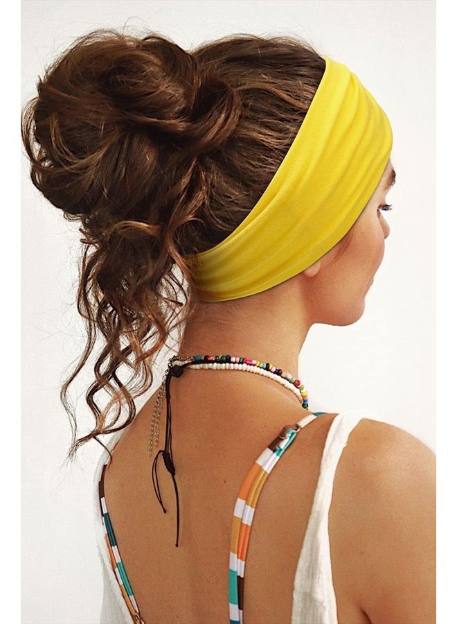 Tobeffect Headbands for Women Non Slip Boho Turban Elastic Head Wrap, Women Twist Knot Head Band Fashion Hair Accessories, Solid Color 8 Pack - Image 3