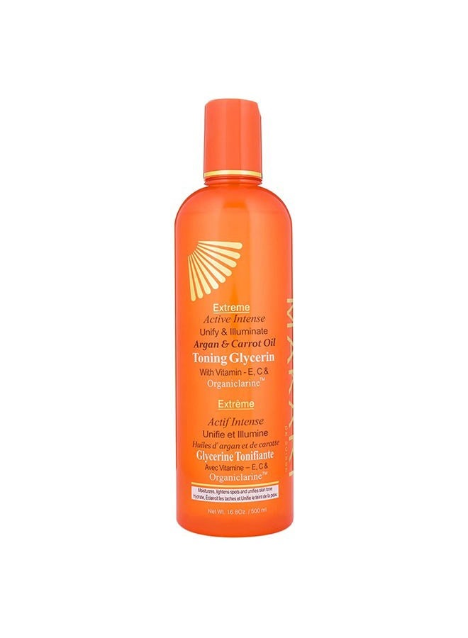 Makari Extreme Active Intense Argan and Carrot Oil Tone-Boosting Body Glycerin (16.8 oz) | Fades Spots & Marks | Helps Brighten Complexion | Hydrates and Softens | for All Skin Types Except Sensitive - Image 1