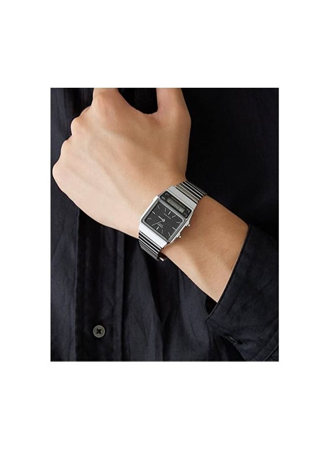 كاسيو Casio Men's Analogue Digital Quartz Watch with Stainless Steel Strap AQ-800E-1ADF - Image 2