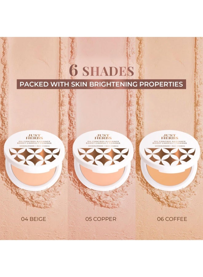 Just Herbs Oil Control Radiance Booster Age Defying Compact Powder for face Makeup 9g - Image 4