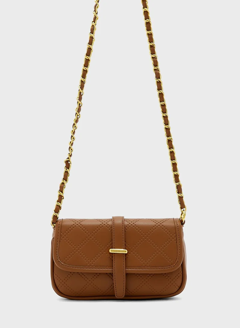 ELLA Quilted Chain Strap Crossbody Handbag