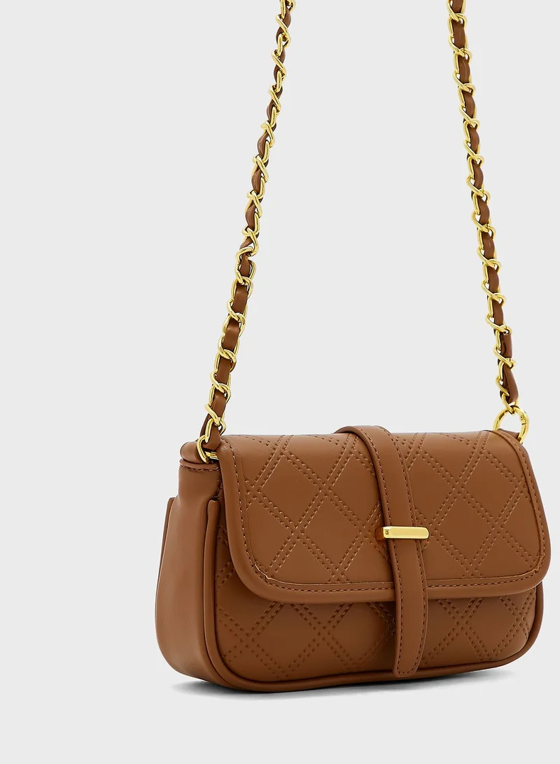 ELLA Quilted Chain Strap Crossbody Handbag