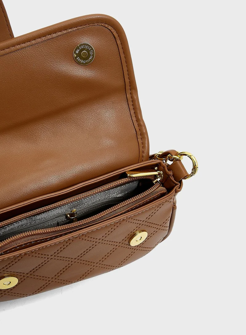 ELLA Quilted Chain Strap Crossbody Handbag