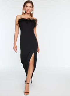 Black Body-Fitting Lined Ribbed Woven Long Evening Dress TPRSS22AE0095 - pzsku/Z404065B41058E0CC29F5Z/45/_/1730941570/e4998fd0-939f-450c-8331-b5f9b43ed4e0