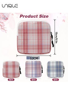 Unique 3 Pcs Sanitary Napkin Storage Bag, Period Pouch, Period Bag, Lattice Feminine Menstrual Pad Tampon Storage Pouch, Portable Sanitary Pads Pouches First Period Bag for Teen Girls Women Ladies  - Image 2
