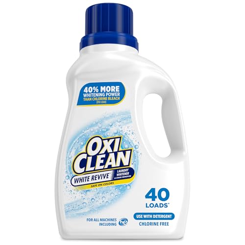 OxiClean White Revive Laundry Whitener and Stain Remover Liquid, 50 fl oz - Image 1