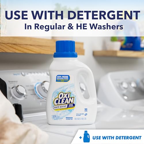 OxiClean White Revive Laundry Whitener and Stain Remover Liquid, 50 fl oz - Image 4