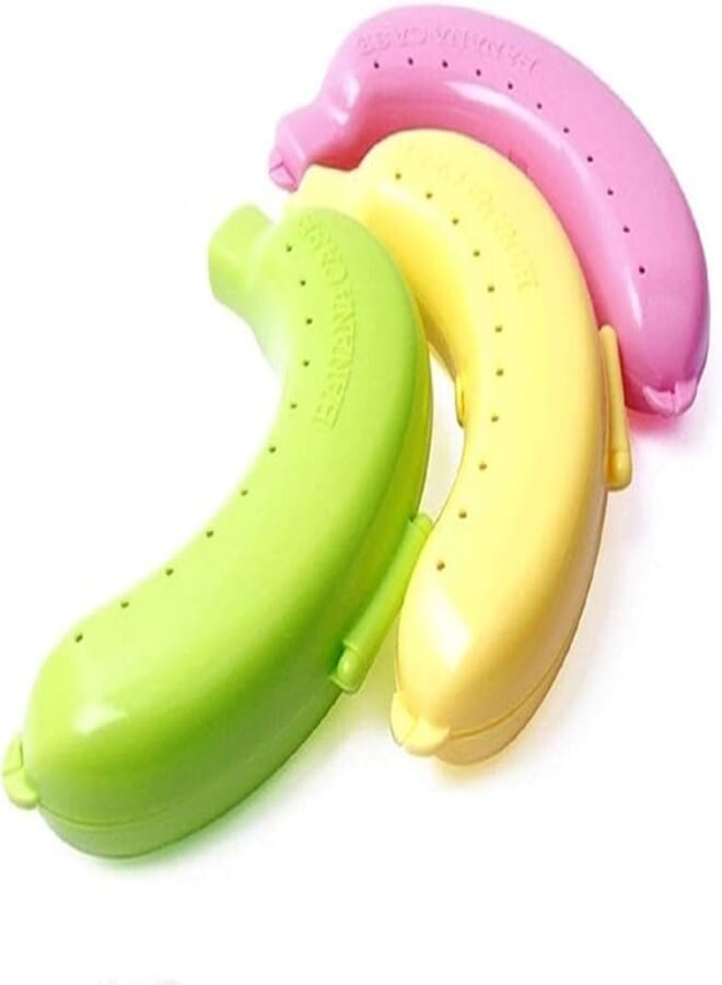 KMART Fruit Banana Food Storage Plastic Case Cover (Pack of 3) (Multi)