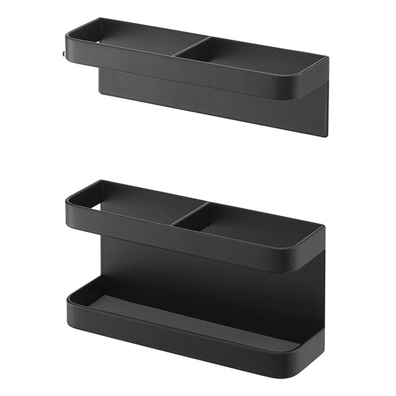 Magnetic Umbrella Stand No Punching Height Adjusting Wall Mounted Umbrella Holder Rack for Hotel Hallway Black - Image 1