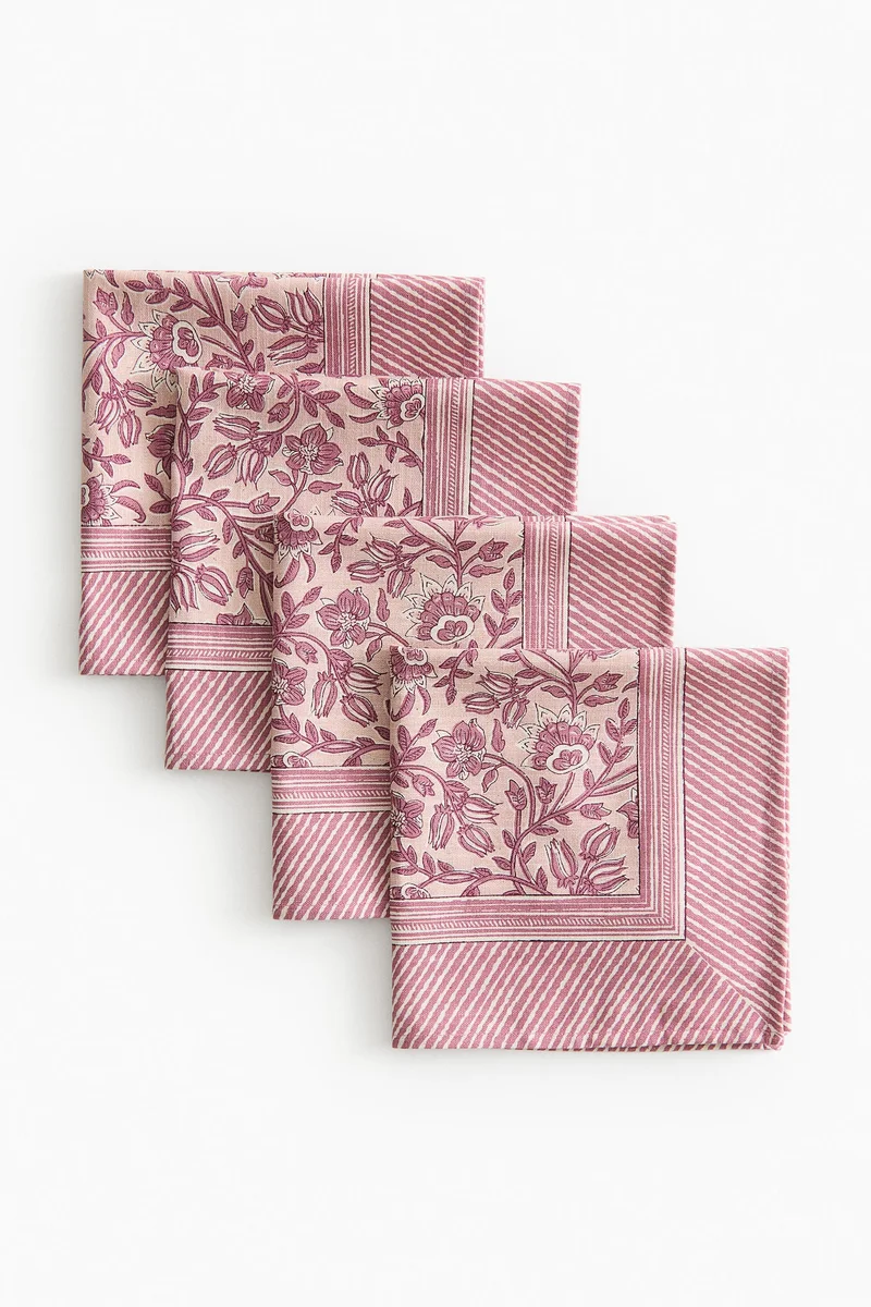H&M 4-pack patterned napkins