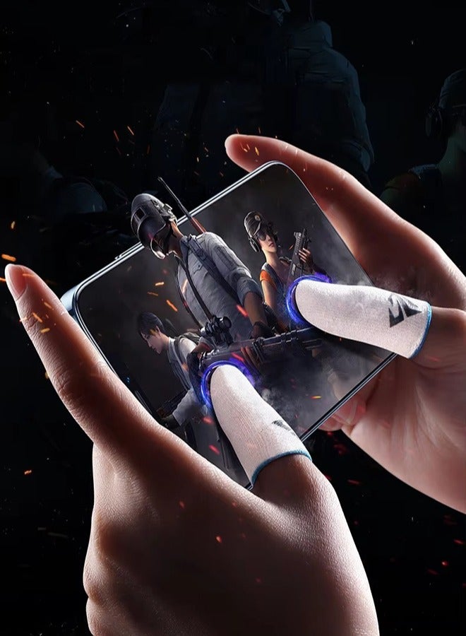 4 Gaming Finger Gloves Paired With A Metal Storage Box，100% Visible Silver Fibers,Just Right Pressure/Breathable/Sweatproof  - Image 5