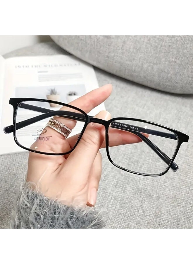 سينت هاوس نظارات حجب الضوء الأزرق، عدسات نظارات، نظارات قراءة/ألعاب/تلفزيون/هواتف للنساء والرجال، مضادة لإجهاد العين والتوهج (مع حافظة نظارات). نظارات حجب الضوء الأزرق، نظارات طبية. - Image 1