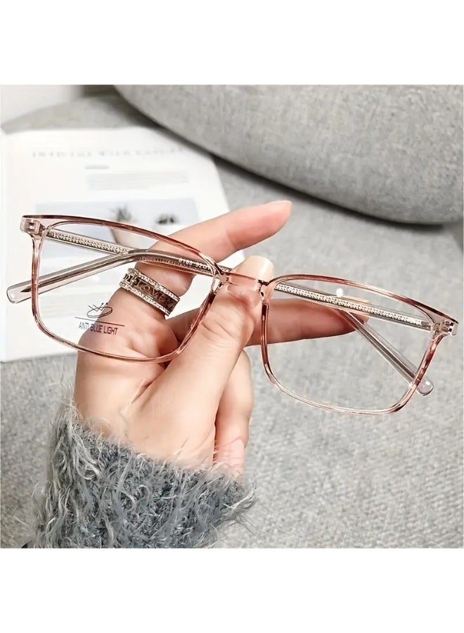 سينت هاوس نظارات حجب الضوء الأزرق، عدسات نظارات، نظارات قراءة/ألعاب/تلفزيون/هواتف للنساء والرجال، مضادة لإجهاد العين والتوهج (مع حافظة نظارات). نظارات حجب الضوء الأزرق، نظارات طبية. - Image 3