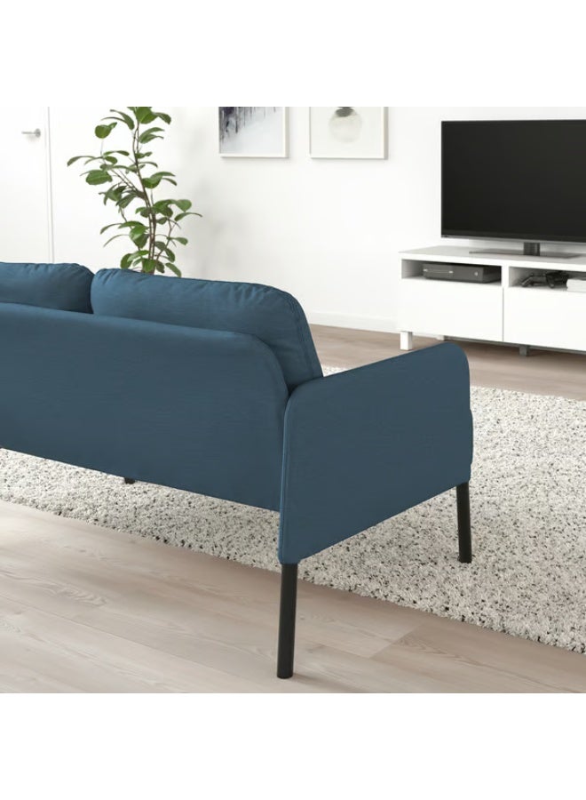 Ikea 2-seat sofa, Knisa medium blue - Image 2
