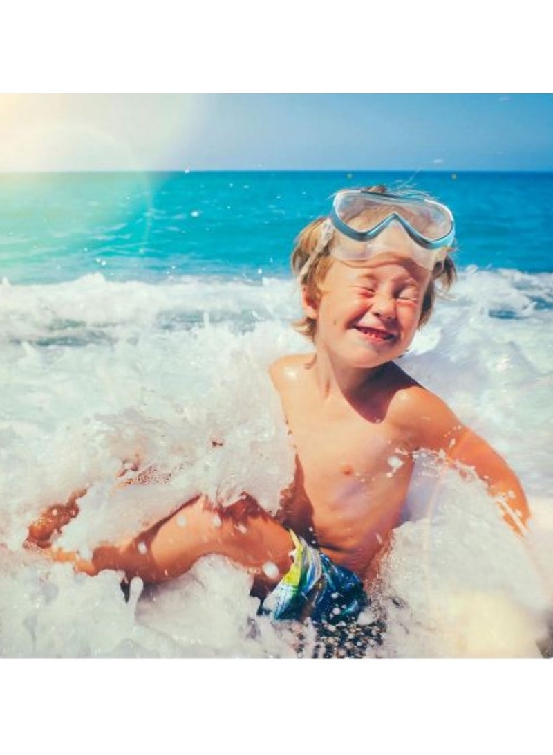 ارواق قناع غوص رؤية الأطفال من EXP، قناع سباحة بانورامي بزاوية 180 درجة، نظارات سباحة مضادة للضباب من الزجاج المقوى مع غطاء للأنف - Image 5