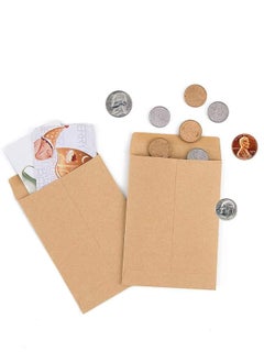 Y&D 200 Packs Coin Seed Envelopes Kraft, Small Parts Packets Self Sealing Stamps Storage for Home, Office, Garden or Wedding Use  - Image 2