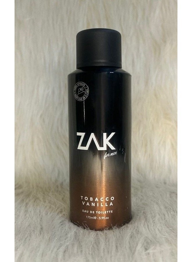 Zak Eau de Deodorant spray Vanilla For Men 175 Ml (Packaging may vary)