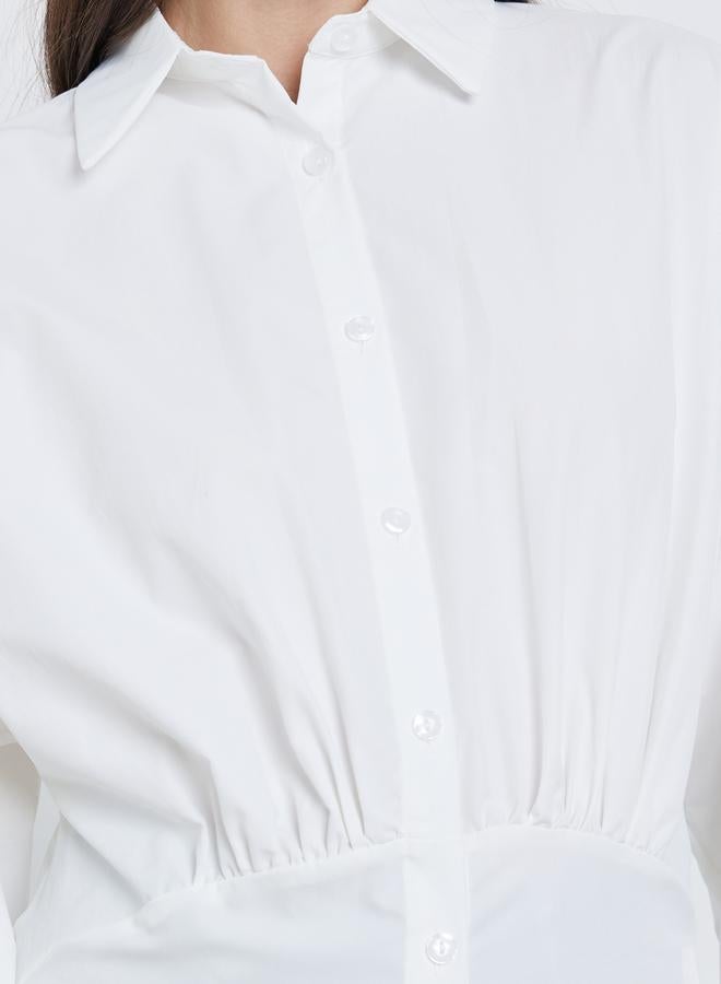 ستايلي بلوزة سادة بأكمام كيمونو - Image 3