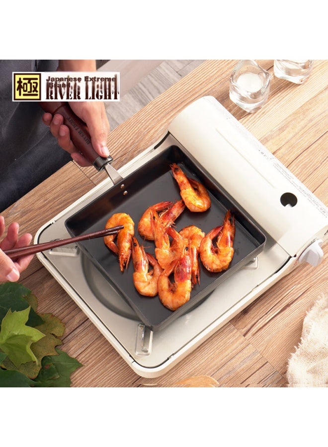 River Light Imported Square Flat-bottom Frying Pan, Cast Iron Thick Egg Pan, Breakfast Pan, 18cm - Image 2