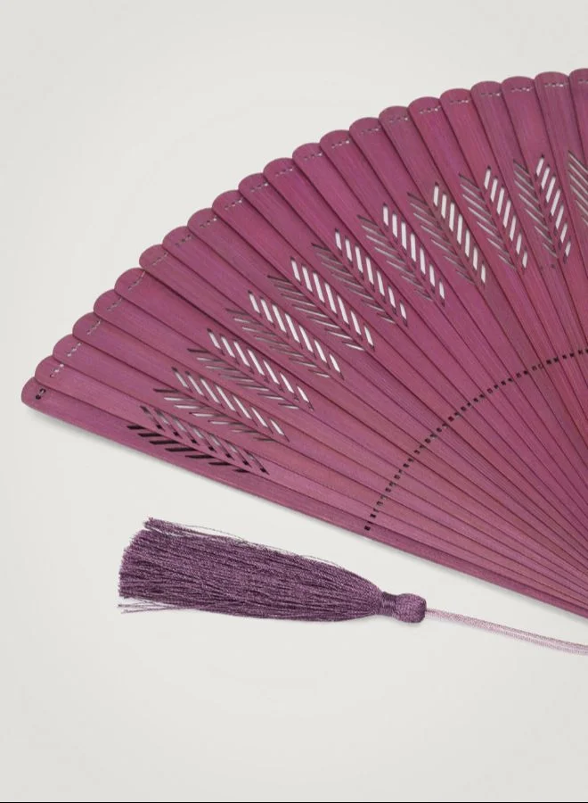 PARFOIS Perforated fan with tassel