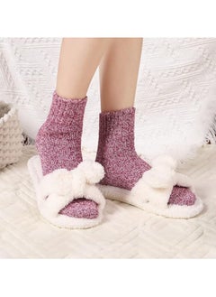 Eworld 5 Pairs Wool Socks for Men and Women, Super Soft, Warm and Cozy Thick Knit Crew Socks with Terry-Loop Cushioning, Ideal for Cold Weather, Hiking and Outdoor Activities, Perfect Gift for Winter  - Image 5