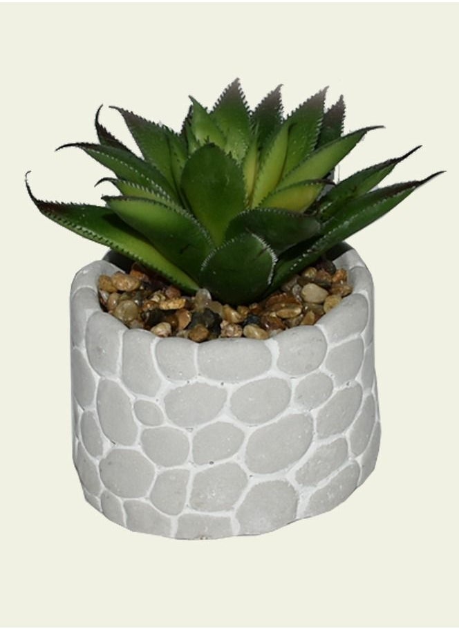 DRAMA HOME Artificial Potted Plant Green/Grey  - Image 1