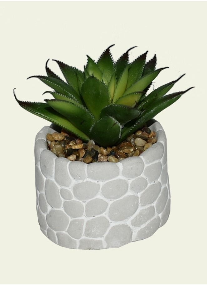DRAMA HOME Artificial Potted Plant Green/Grey  - Image 2