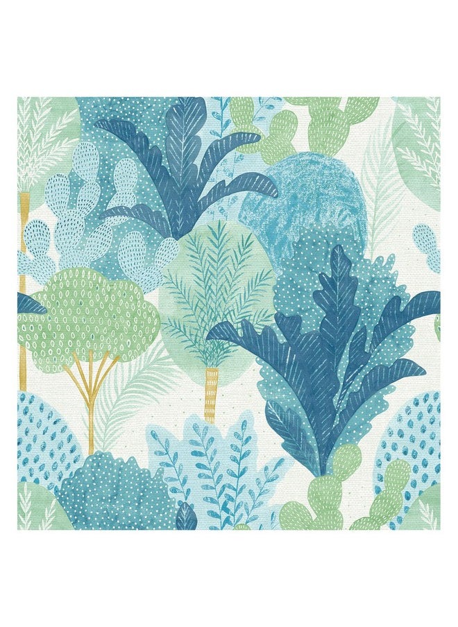 NuWallpaper Teal Keilani Peel And Stick Wallpaper Nus4975  - Image 1