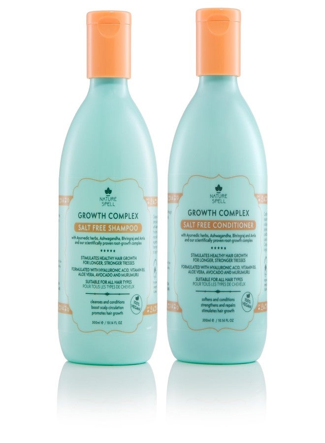 Nature Spell Hair Growth Shampoo and Conditioner Set 10.14 Fl Oz x 2 - Growth Complex Sulphate Free Shampoo and Conditioner Set - Improves Strength, Shine & Volume - Image 1