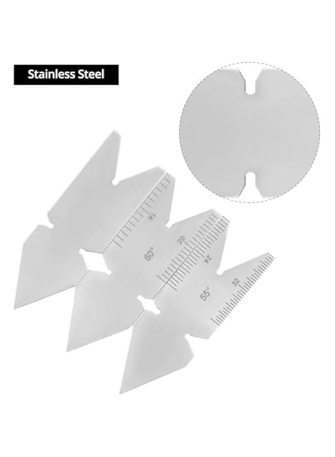 5 قطع مجموعة أدوات قياس معيار مسامير التواء - من الفولاذ المقاوم للصدأ ، قياسات النظام الأمريكي والمتري ، وضوح في القراءة - Image 5