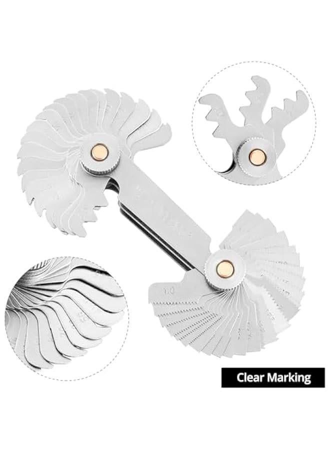 5 قطع مجموعة أدوات قياس معيار مسامير التواء - من الفولاذ المقاوم للصدأ ، قياسات النظام الأمريكي والمتري ، وضوح في القراءة - Image 3