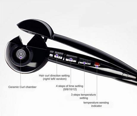SHREVI Professional Pro Perfect Ladies Curly Hair Machine Curl Secret Hair Curler Roller With Revolutionary Automatic Curling Technology For Women Girls Black - Image 4