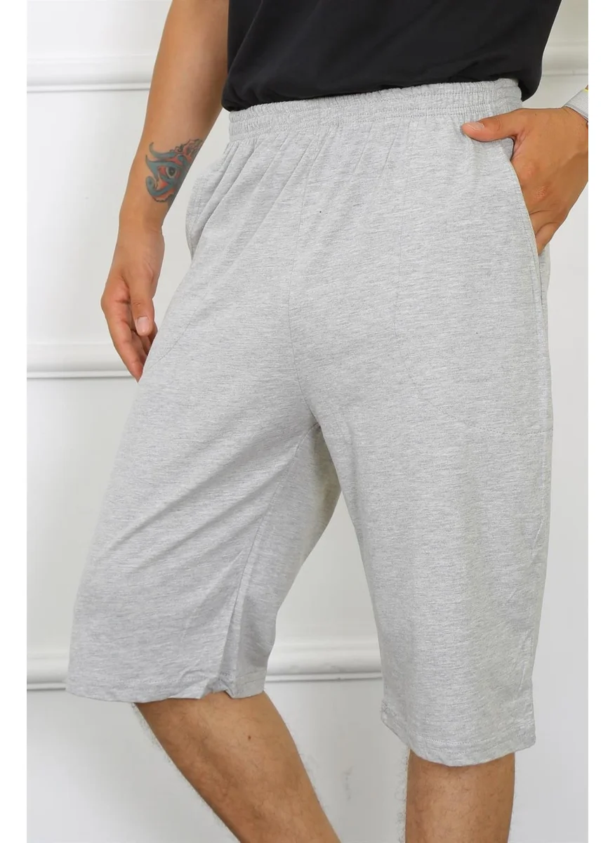 اكبينيز Men's Cotton Gray Capri 27480