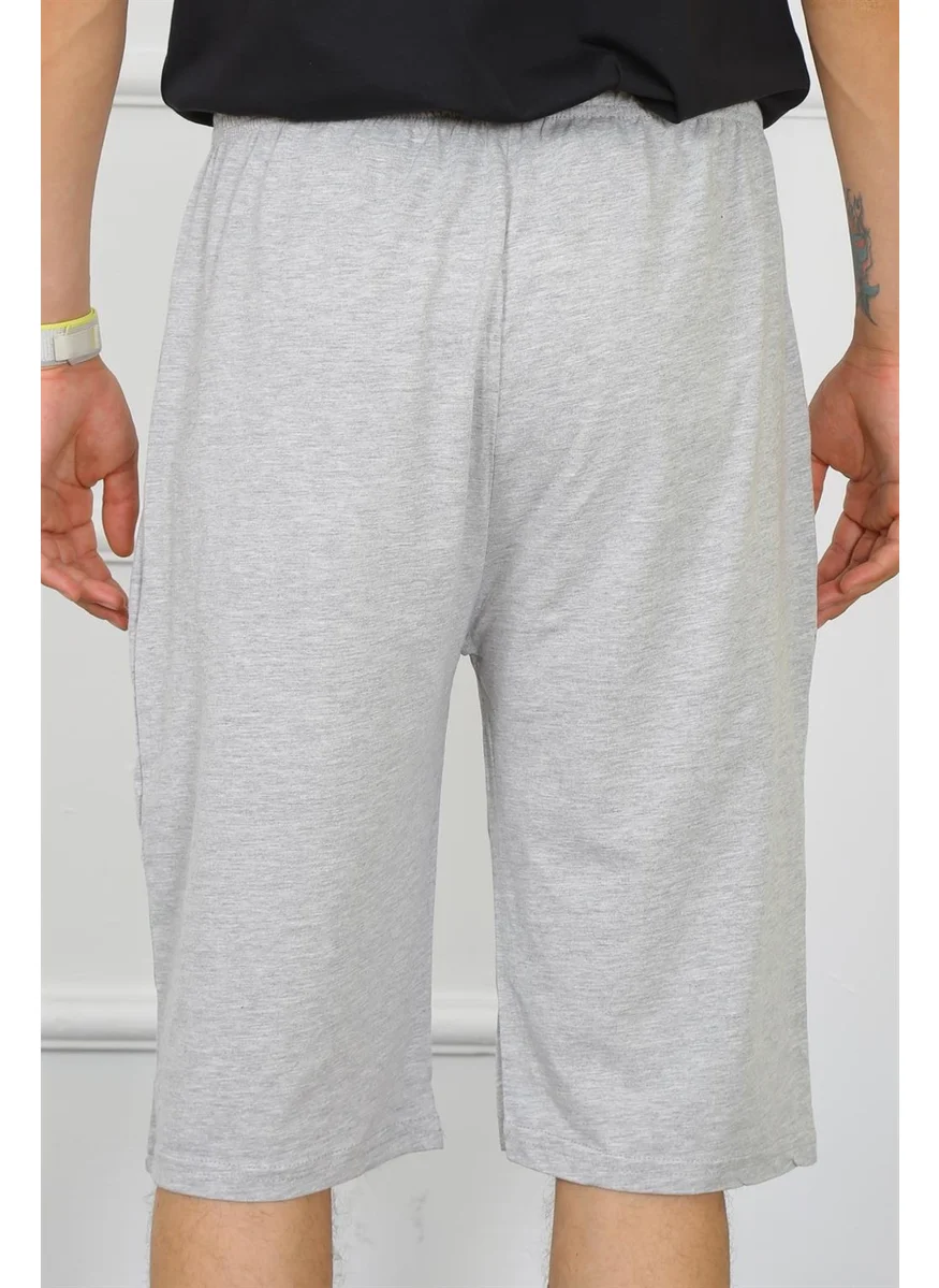 اكبينيز Men's Cotton Gray Capri 27480