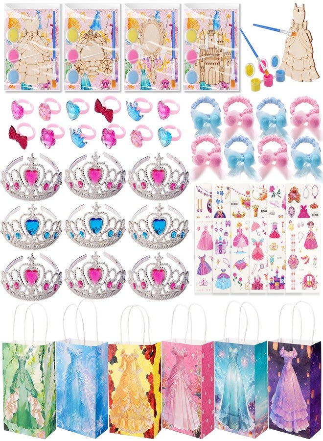 Vanblue 84 Pcs Princess Party Favors Gifts Princess Birthday Party Decorations for Girls, Crowns Headbands Castle Goodie Bag Stuffers,Pinata Fillers Classroom Rewards Gifts for Kids - Image 1