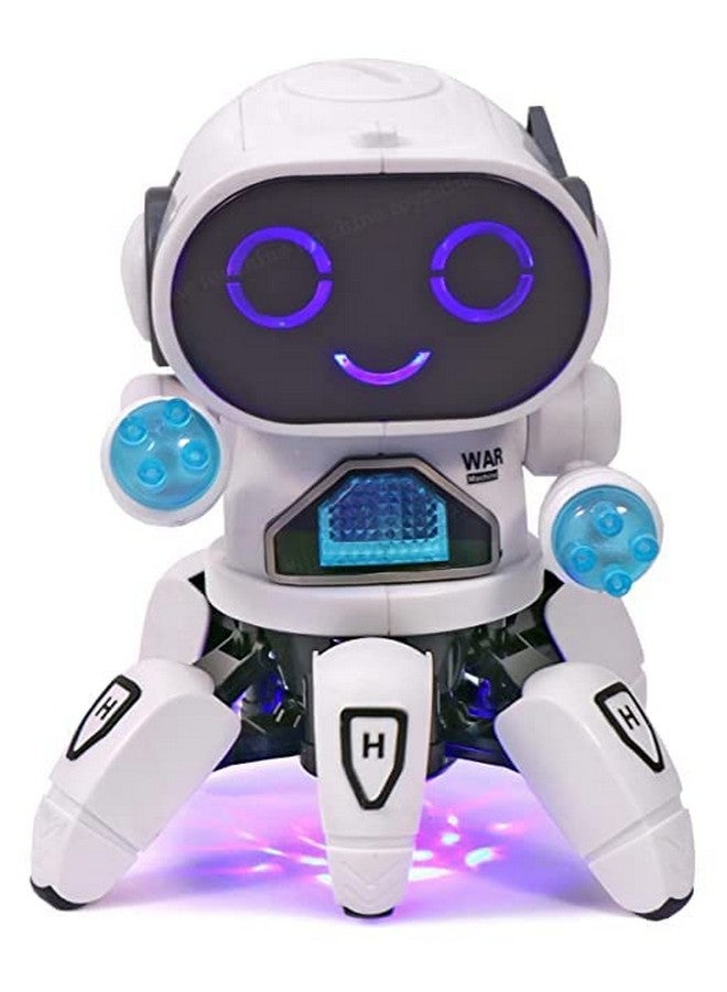 Goyal's Bot Robot Octopus Style | Colorful Lights and Music | All Direction Movement | Dancing Robot Toys for Kids | (White) - Image 1