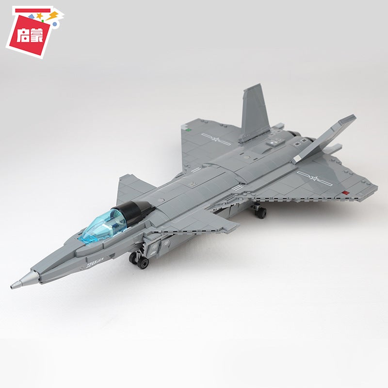 Enlightenment Wonderful Great Power Heavy Equipment Building Blocks 23011 J-20 Stealth Fighter Dongfeng Missile Tank Military Boy - Image 5