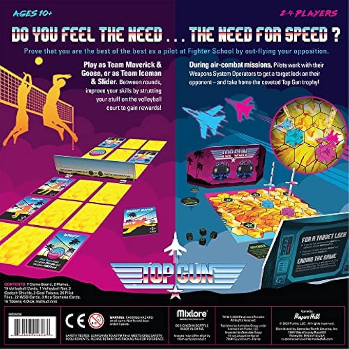 Asmodee Mixlore Top Gun Strategy Board Game 24 Players Ages 10 - Image 3