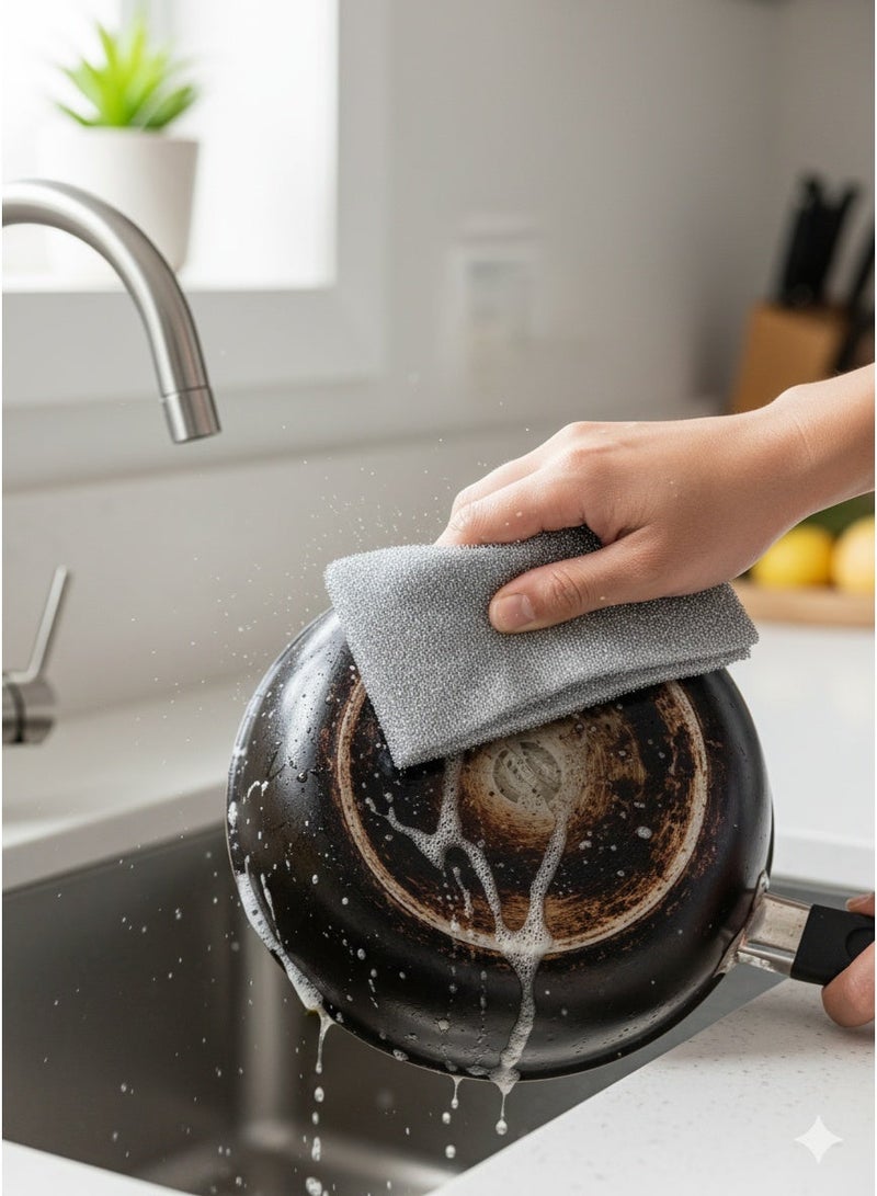 5 X Wire Dish Cloth (Replacement For Regular Dish Cloth) Non-Scratch - Image 1