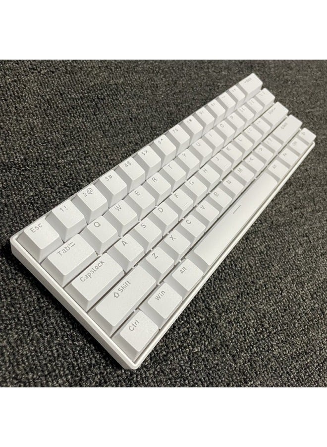 Mechanical Keyboard Special Key Cap White Black DIY Personality Transparent Wear-resistant ABS Luminous Cross Shaft 0EM Height-Color:White (abs) 87 Keys - Image 3